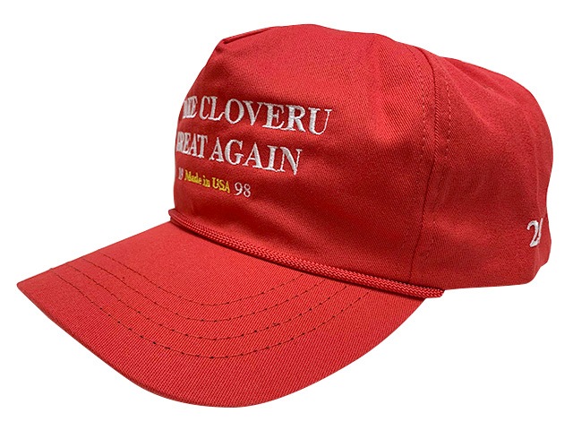 Cloveru Х롡MAKE CLOVERU GREAT AGAIN CAP ᥤ Х 졼 åס˹ҡ2(BLACK/RED)MADE IN USACali Headwear