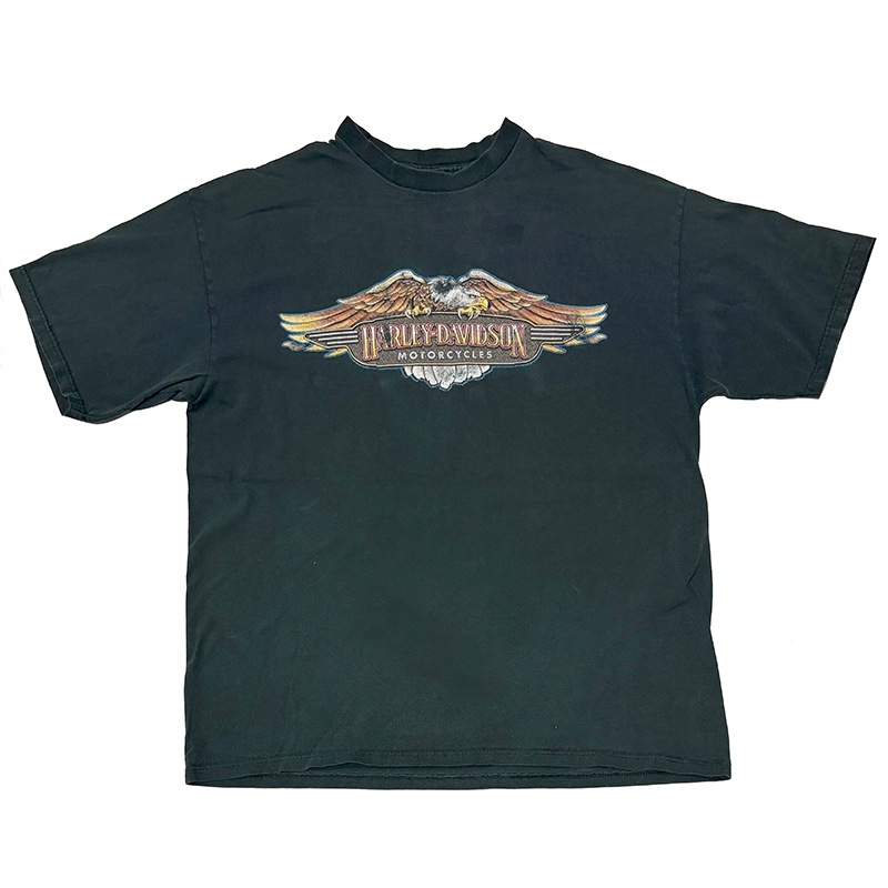 90-00s��Harley-Davidson �ϡ��졼���ӥåɥ���SHORT SLEEVE T-SHIRTS ���硼�ȥ��꡼�� T����ġ�col:BLACK��size:XXL��Made in U.S.A.����VINTAGE �ӥ�ơ����ۡ���šۡ�Ź�޻����Բġ�