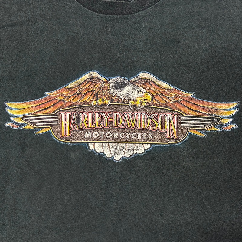 90-00s��Harley-Davidson �ϡ��졼���ӥåɥ���SHORT SLEEVE T-SHIRTS ���硼�ȥ��꡼�� T����ġ�col:BLACK��size:XXL��Made in U.S.A.����VINTAGE �ӥ�ơ����ۡ���šۡ�Ź�޻����Բġ�