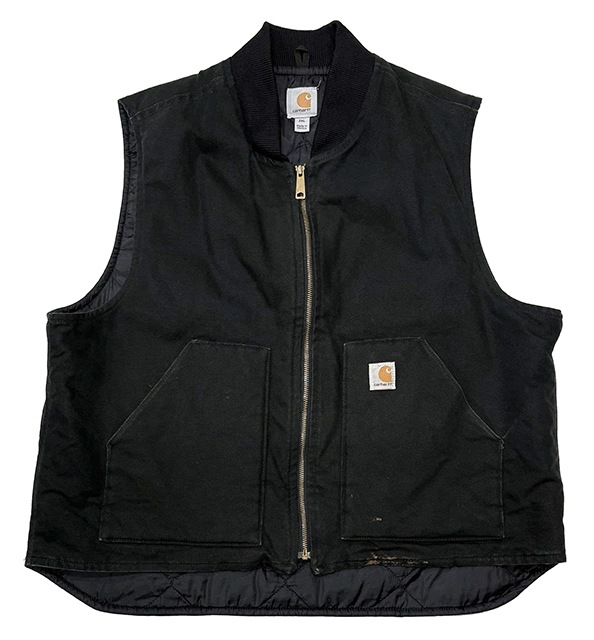 Carhartt �����ϡ��ȡ�Duck Vest ���å��٥��ȡ�col:BLACK��size:2XL��΢����ƥ��󥰡�BIG SIZE �ӥå������� ��Used �桼���ɡۡ���š�