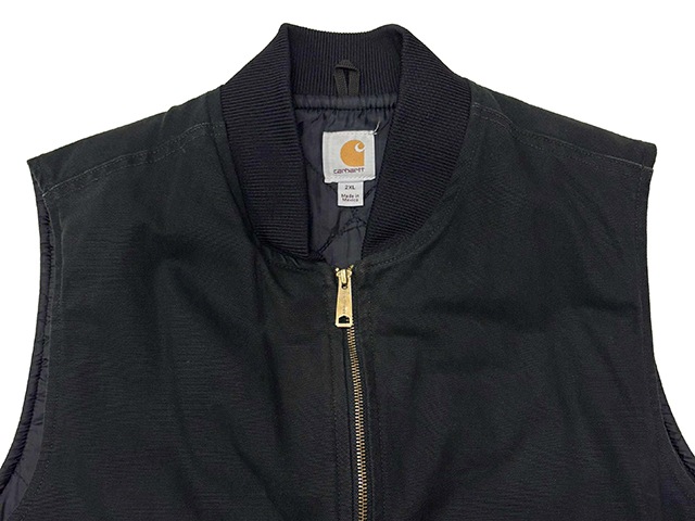 Carhartt �����ϡ��ȡ�Duck Vest ���å��٥��ȡ�col:BLACK��size:2XL��΢����ƥ��󥰡�BIG SIZE �ӥå������� ��Used �桼���ɡۡ���š�