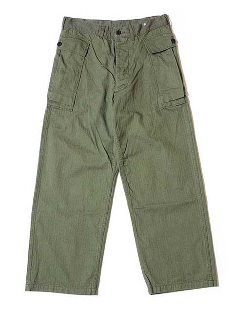 WAREHOUSE �������ϥ�����Lot 1098 U.S.ARMY HERRINGBONE PANTS��OD GREEN��NON WASH �Υ󥦥��å��塡̤�������إ��ܡ��󡡥ѥ��