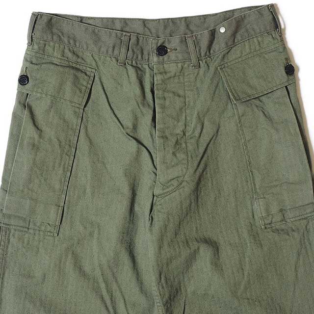 WAREHOUSE �������ϥ�����Lot 1098 U.S.ARMY HERRINGBONE PANTS��OD GREEN��NON WASH �Υ󥦥��å��塡̤�������إ��ܡ��󡡥ѥ��