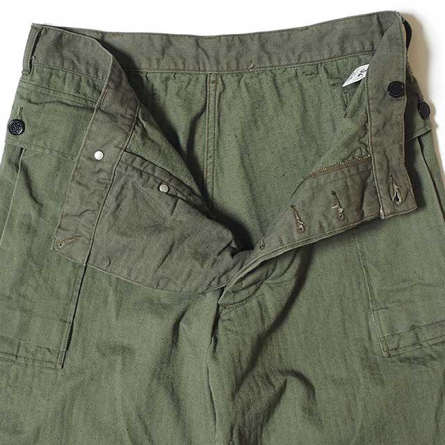 WAREHOUSE �������ϥ�����Lot 1098 U.S.ARMY HERRINGBONE PANTS��OD GREEN��NON WASH �Υ󥦥��å��塡̤�������إ��ܡ��󡡥ѥ��