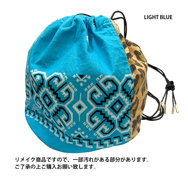 �ں����١�KOUHEI TERRAI�������إ��ƥ饤��REMAKE KINCHAKU��Vintage Bandana ���� �Х���ʡߥ쥪�ѡ��ɡ�4����LIGHT BLUE/MINT GREEN/RED/NAVY�˥�ᥤ�����Хå����������ȡ����դ���telovin�ǡ��Х���ʤ���������