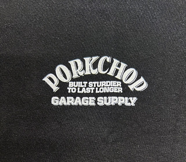 PORKCHOP GARAGE SUPPLY �ݡ�������å� ���졼�����ץ饤��FIRE UP TEE �ե����������å� T����ġ�Ⱦµ��3��(BLACK/WHITE/BLUE)��2025SS