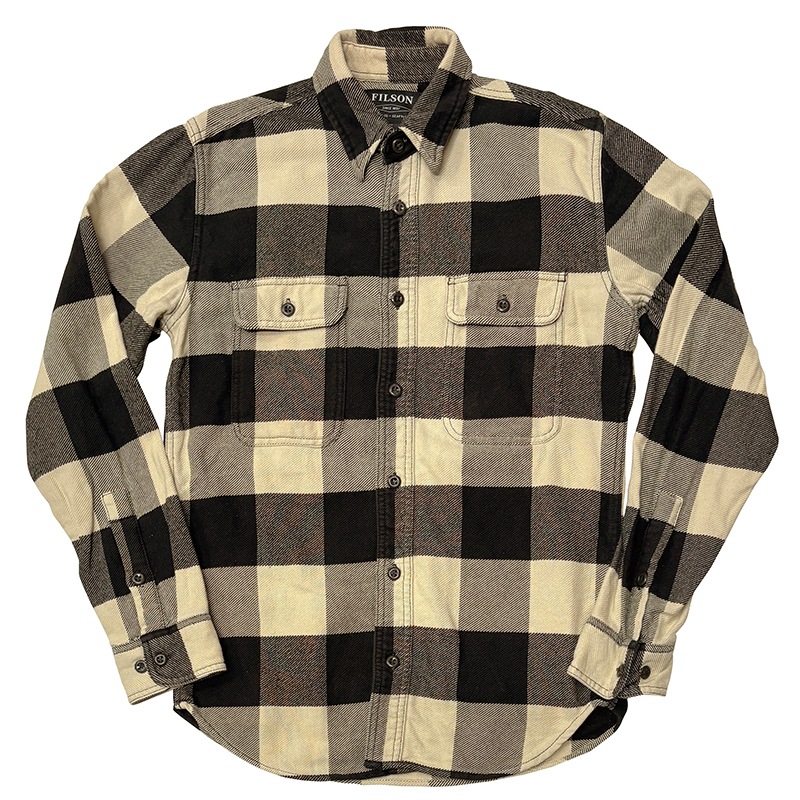 FILSON �ե��륽��LONG SLEEVE SHIRTS ���󥰥��꡼�� ����ġ�col:BLACK CHECK��size:XS��COTTON100%����USED �桼���ɡۡ���šۡ�Ź�޻����Բġ�