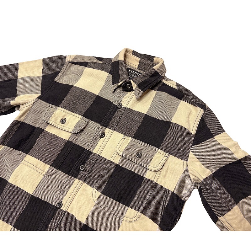 FILSON �ե��륽��LONG SLEEVE SHIRTS ���󥰥��꡼�� ����ġ�col:BLACK CHECK��size:XS��COTTON100%����USED �桼���ɡۡ���šۡ�Ź�޻����Բġ�