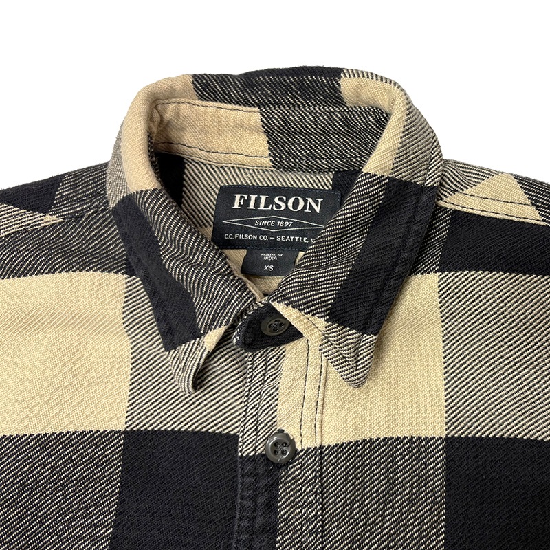 FILSON �ե��륽��LONG SLEEVE SHIRTS ���󥰥��꡼�� ����ġ�col:BLACK CHECK��size:XS��COTTON100%����USED �桼���ɡۡ���šۡ�Ź�޻����Բġ�
