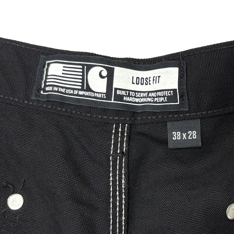 Carhartt �����ϡ��ȡ�Double Knee Painter Pants ���֥�ˡ� �ڥ��󥿡��ѥ�ġ�col.BLACK��size:W38��L28ɽ�������å����ϡ�COTTON100%����USED �桼���ɡۡ���šۡ�Ź�޻����Բġ�