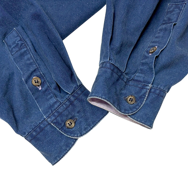 '90��patagonia �ѥ����˥���INDIGO WORK SHIRTS ����ǥ��� �������ġ�col.INDIGO��size:MEN'S XL��COTTON100%����VINTAGE �ӥ�ơ����ۡ���šۡ�Ź�޻����Բġ�