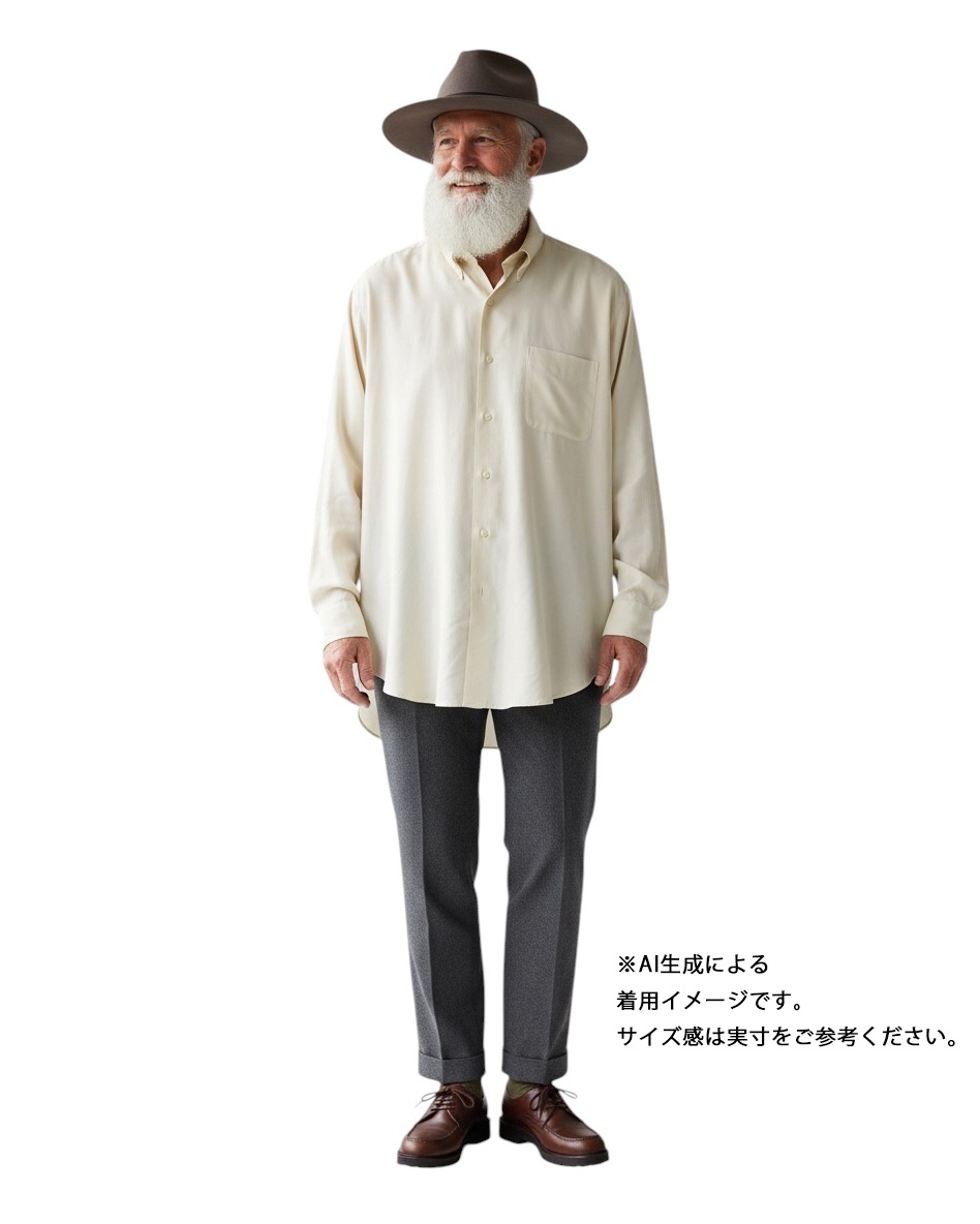 90s��Polo by Ralph Lauren �ݥ� ���ե������L/S SILK SHIRT ���󥰥��꡼�� ���륯����� ��col.NATURAL��size:XXL ��VINTAGE �ӥ�ơ����ۡ���šۡ�Ź�޻����Բġ�