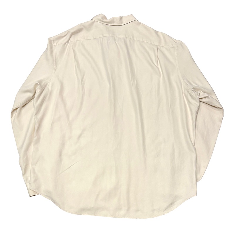 90s��Polo by Ralph Lauren �ݥ� ���ե������L/S SILK SHIRT ���󥰥��꡼�� ���륯����� ��col.NATURAL��size:XXL ��VINTAGE �ӥ�ơ����ۡ���šۡ�Ź�޻����Բġ�