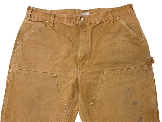 Carhartt �����ϡ��ȡ�Double Knee Painter Pants ���֥�ˡ� �ڥ��󥿡��ѥ�ġ�col.BROWN DUCK��size:W40��12oz�����å����ϡ�Made in U.S.A.  ��USED �桼���ɡۡ���šۡ�Ź�޻����Բġ�