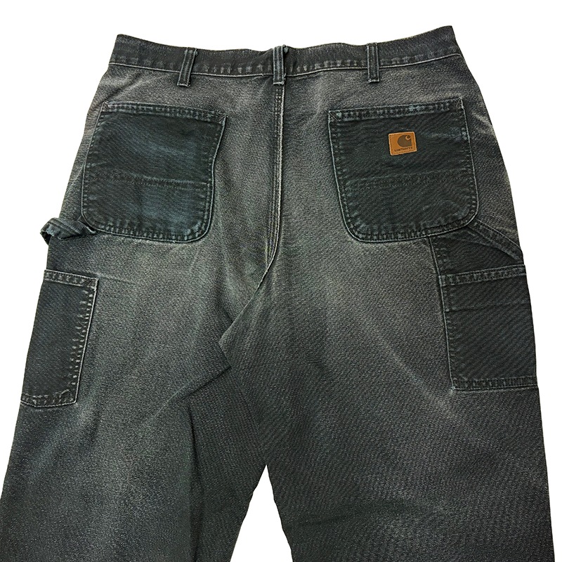 ��good fade!�� Carhartt �����ϡ��ȡ�Single Knee Painter Pants ���󥰥�ˡ� �ڥ��󥿡��ѥ�ġ�col.BLACK��size:W36��L34ɽ����12oz�����å����ϡ�COTTON100%����USED �桼���ɡۡ���šۡ�Ź�޻����Բġ�