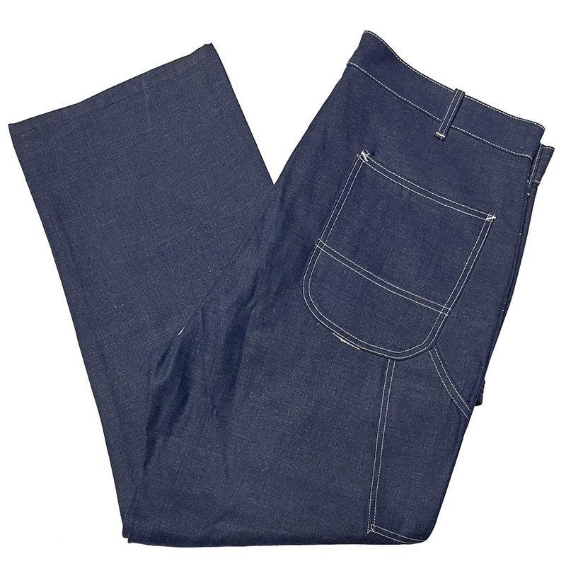 ��SALE 20%OFF�ۡ�DEADSTOCK�� 80s��Sears ����������PERMA PREST �ѡ��ޥץ쥹�ȡ�DENIM PAINTER PANTS �ǥ˥� �ڥ��󥿡��ѥ��  col:NAVY��size:W40��L30ɽ�������åȥ�ݥ��Ǻ� �ڥǥåɥ��ȥå��ۡ���šۡ�Ź�޻����Բġ�