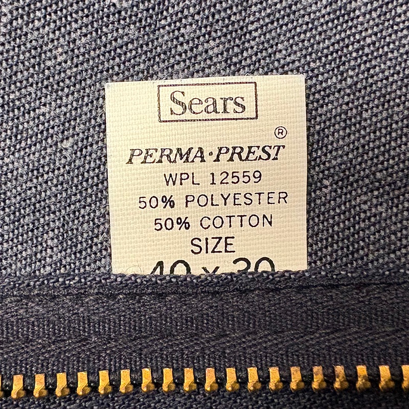 ��SALE 20%OFF�ۡ�DEADSTOCK�� 80s��Sears ����������PERMA PREST �ѡ��ޥץ쥹�ȡ�DENIM PAINTER PANTS �ǥ˥� �ڥ��󥿡��ѥ��  col:NAVY��size:W40��L30ɽ�������åȥ�ݥ��Ǻ� �ڥǥåɥ��ȥå��ۡ���šۡ�Ź�޻����Բġ�
