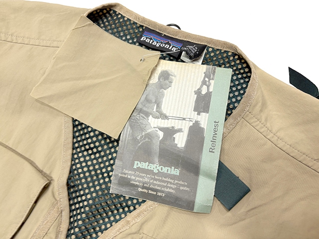 ��DEADSTOCK�� 1999ǯ��patagonia �ѥ����˥���Rein Vest �ꥤ��٥��ȡ��ե��å��󥰥٥��ȡ�col.TAN��size:L ���ڥǥåɥ��ȥå��ۡ���š�