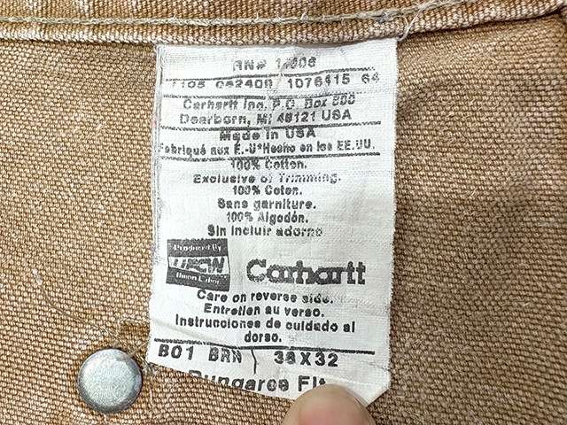 90s��Carhartt �����ϡ��ȡ�Double Knee Painter Pants ���֥�ˡ� �ڥ��󥿡��ѥ�ġ�col.BROWN DUCK��size:W38��12oz�����å����ϡ�Made in U.S.A. ����VINTAGE �ӥ�ơ����ۡ���šۡ�Ź�޻����Բġ�