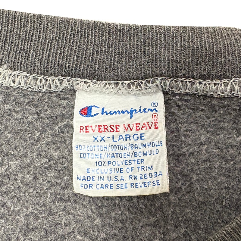 ��SALE 20%OFF�� 90s��Champion �����ԥ���REVERSE WEAVE CREW NECK SWEAT SHIRTS ��С����������� ���롼�ͥå� �������å� ����ġ����ݥ���ȡ�col:GRAY��size:XX-LARGE���ɽ�������MADE IN U.S.A.����VINTAGE ������ơ����ۡ���šۡ�Ź�޻����Բġ�