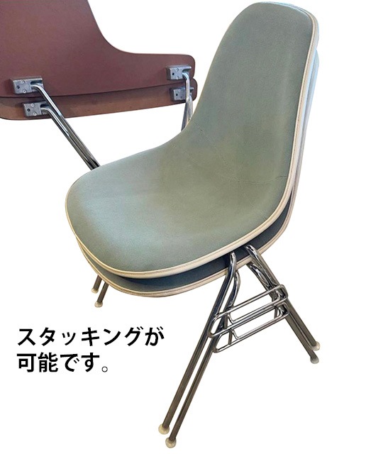 Herman Miller �ϡ��ޥ�ߥ顼 Eames �����ॺ��02 Shell Side Chair�������륵���ɥ�����  �����å��󥰥١������ơ��֥��դ����٥����ե��֥�å���LIGHT BLUE ��Antique ����ƥ������ۡ���š�