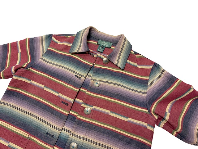 ��SALE 30%OFF�� Ralph Lauren ���ե������PETITE �ڥƥ����ȡ�NATIVE RUG CONCHO BUTTON JACKET���ͥ��ƥ����� �������ܥ��� ���㥱�å�   Ladies' ��ǥ�������size:PP��Made in U.S.A. ��USED �桼���ɡۡ���š�