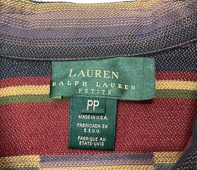 ��SALE 30%OFF�� Ralph Lauren ���ե������PETITE �ڥƥ����ȡ�NATIVE RUG CONCHO BUTTON JACKET���ͥ��ƥ����� �������ܥ��� ���㥱�å�   Ladies' ��ǥ�������size:PP��Made in U.S.A. ��USED �桼���ɡۡ���š�