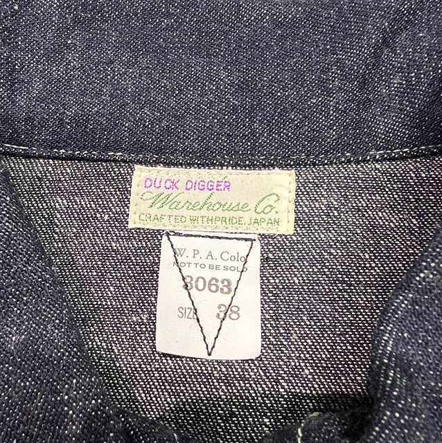 WAREHOUSE �������ϥ�����Lot 3063 1930's WPA ONE POCKET PULLOVER SHIRTS��1930ǯ�����ݥ��åȡ��ץ륪���С�������ġ�INDIGO ����ǥ���
