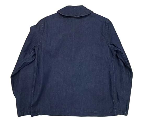 40's��US NAVY��DENIM SHAWL COLLAR JAKET with STENCIL INDIGO �ǥ˥� ���硼�륫�顼 ���㥱�åȡ����ƥ󥷥롡color:INDIGO��Vintage ������ơ����ۡ���š�