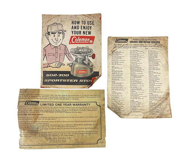 1982ǯ11����¤ Coleman ������ޥ� Ȣ�դ���502 ���ݡ��ĥ����������󥰥�С��ʡ� ���꡼�� �����������made in USA ����ꥫ����Vintage ������ơ����ۡ���š�