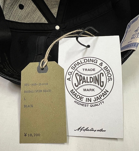 A.G.SPALDING �� THE H.W.DOG & co. AG���ݥ�ǥ��󥰡ߥɥå���BASEBALL CAP S���١����ܡ��륭��åס�2����BLACK/NAVY��