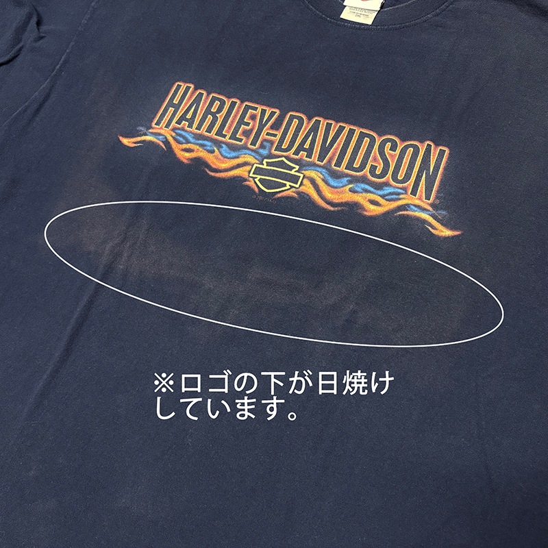 00s��Harley-Davidson �ϡ��졼���ӥåɥ���LONG SLEEVE T-SHIRTS ���󥰥��꡼�� T����ġ�col:NAVY��size:2XL��Made in U.S.A.����USED �桼���ɡۡ���šۡ�Ź�޻����Բġ�