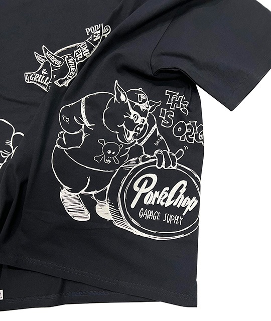 PORKCHOP GARAGE SUPPLY �ݡ�������å� ���졼�����ץ饤�� 24MULTI  LOGOS TEE 24�ޥ������ T����ġ�Ⱦµ��3��(BLACK/WHITE/GRAY)��2024SS