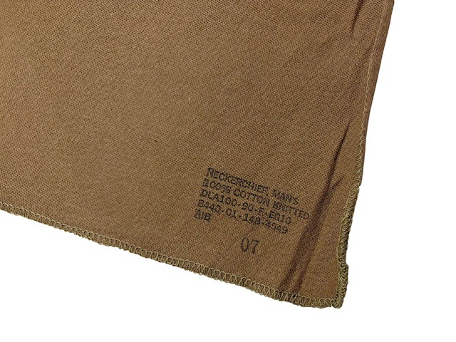 ��DEADSTOCK��U.S.ARMY ����ꥫ����NECKERCHIEF �ͥå������ա�col:BROWN����100�󡡥��åȥ�˥åȡ����ȡ��롡�ڥǥåɥ��ȥå���
