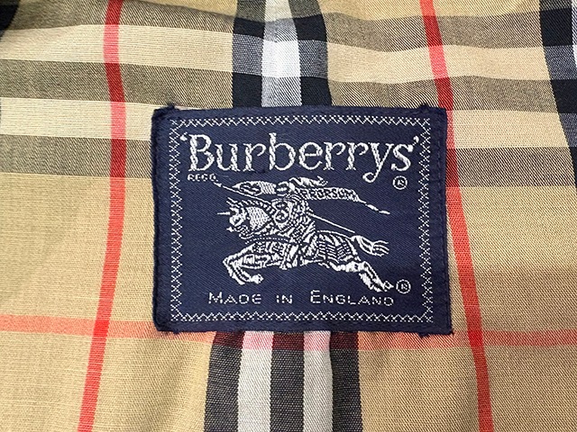 Burberry �С��Х꡼��TRENCH COAT �ȥ��������ȡ�color.BEIGE��size :8-LONG���С��Х꡼�����å���Made in ENGLAND ��OLD ������ɡۡ���š�