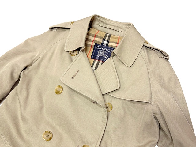 Burberry �С��Х꡼��TRENCH COAT �ȥ��������ȡ�color.BEIGE��size :8-LONG���С��Х꡼�����å���Made in ENGLAND ��OLD ������ɡۡ���š�