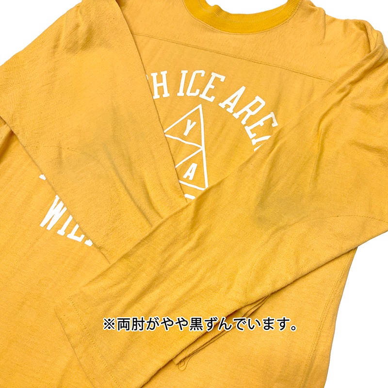 70s��Champion �����ԥ���FOOTBALL TEE �եåȥܡ��� T����ġ�col:YELLOW��size:42��Made in U.S.A. ��VINTAGE �ӥ�ơ����ۡ���š�