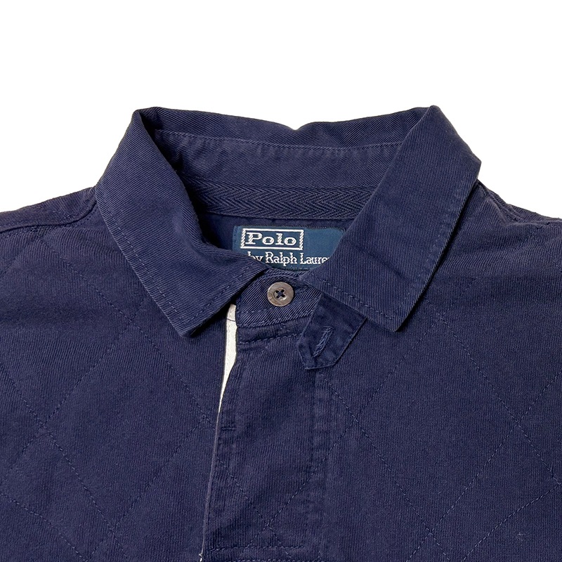 Polo by Ralph Lauren �ݥ� ���ե������S/S RUGBY SHIRT Ⱦµ �饬������ġ�col.NAVY��size:L����USED �桼���ɡۡ���š�