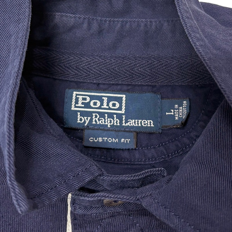 Polo by Ralph Lauren �ݥ� ���ե������S/S RUGBY SHIRT Ⱦµ �饬������ġ�col.NAVY��size:L����USED �桼���ɡۡ���š�