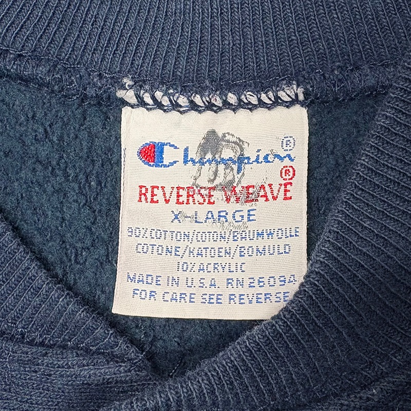 ��SALE 20%OFF�� 90s��Champion �����ԥ���REVERSE WEAVE SNAP SWEAT SHIRT ����̵����col:NAVY��size:X-LARGE��Made in U.S.A.����VINTAGE ������ơ����ۡ���šۡ�Ź�޻����Բġ�