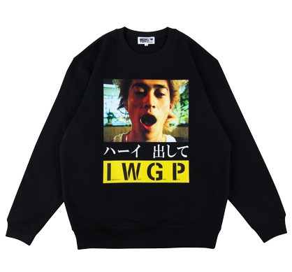 MEDICOM TOY����ǥ�����ȥ���MLE �� I.W.G.P.��PHOTO MESSAGE SWEATSHIRT "�ϡ��� �Ф���"�����ޥ������ȥ����ȥѡ�����BLACK���������å�