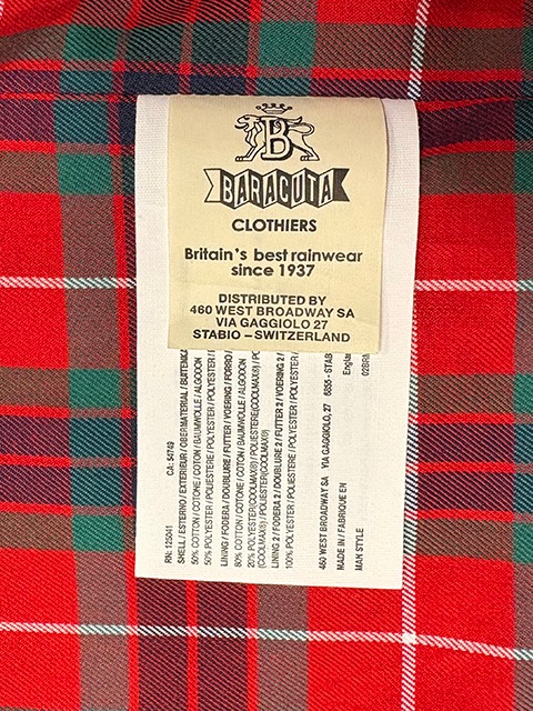 BARACUTA �Х饯������G9 HARRINGTON JACKET �ϥ��ȥ󥸥㥱�åȡ�color.BLUE��size :44���ե졼������������Made in England�������󥰥ȥåס���USED �桼���ɡۡ���š�