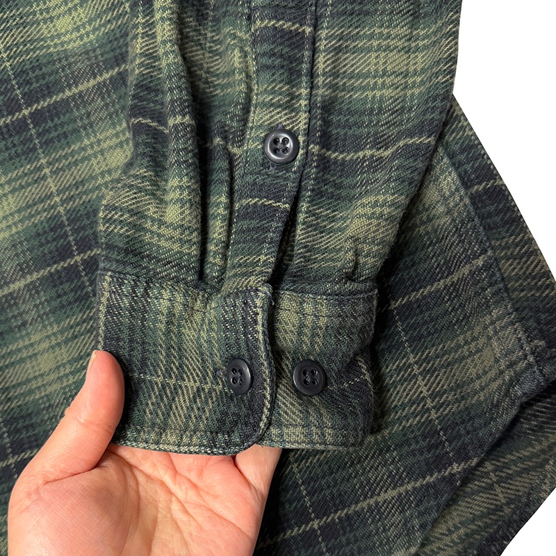 FILSON �ե��륽��L/S Cotton Flannel Shirts ���󥰥��꡼�� ���åȥ� �ե��ͥ� ����ġ�col:OLIVE GREEN��size:M���ͥ륷��� ��USED �桼���ɡۡ���šۡ�Ź�޻����Բġ�