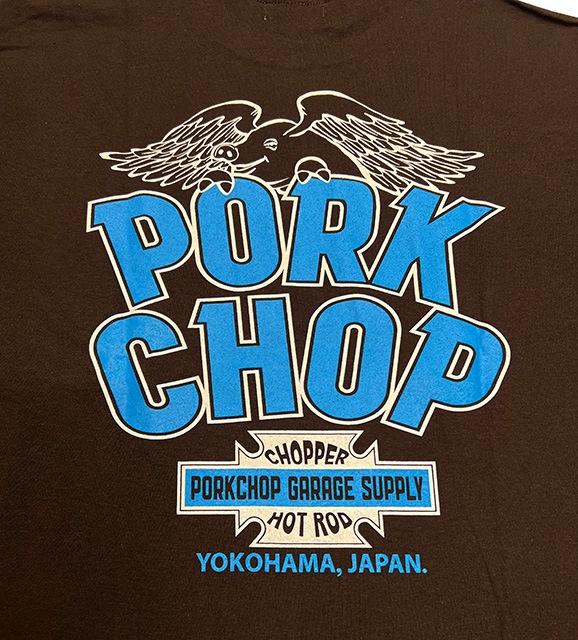 PORKCHOP GARAGE SUPPLY �ݡ�������å� ���졼�����ץ饤��WP BIG LOGO L/S TEE���ӥå����� ĹµT����ġ�����T��3��(WHITE/BLACK/DARK BROWN)��2025SS