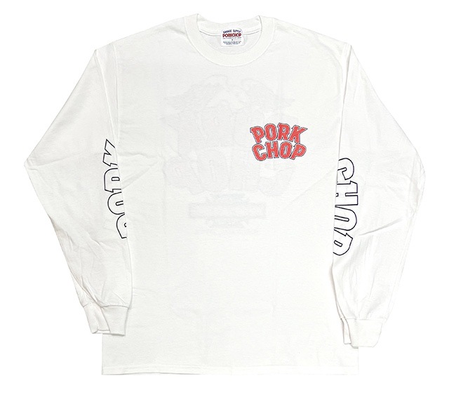 PORKCHOP GARAGE SUPPLY �ݡ�������å� ���졼�����ץ饤��WP BIG LOGO L/S TEE���ӥå����� ĹµT����ġ�����T��3��(WHITE/BLACK/DARK BROWN)��2025SS