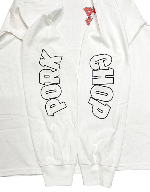 PORKCHOP GARAGE SUPPLY �ݡ�������å� ���졼�����ץ饤��WP BIG LOGO L/S TEE���ӥå����� ĹµT����ġ�����T��3��(WHITE/BLACK/DARK BROWN)��2025SS