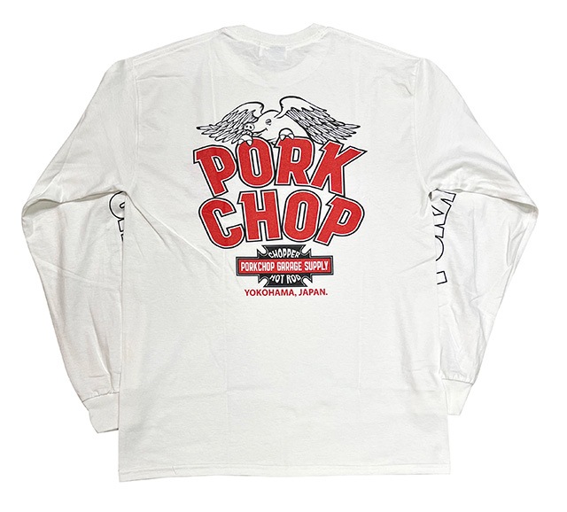 PORKCHOP GARAGE SUPPLY �ݡ�������å� ���졼�����ץ饤��WP BIG LOGO L/S TEE���ӥå����� ĹµT����ġ�����T��3��(WHITE/BLACK/DARK BROWN)��2025SS