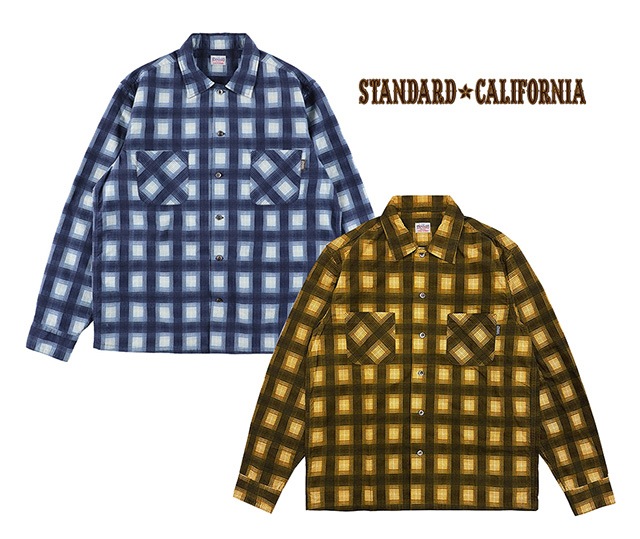 STANDARD CALIFORNIA ����������ɥ���ե���˥�SD Print Flannel Check Shirt���ץ��ȥե��ͥ�����å�����ġ�2����NAVY/BROWN��