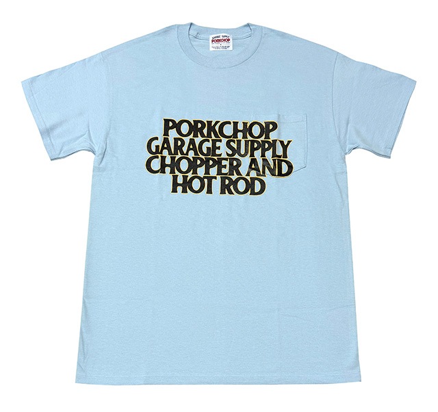 PORKCHOP GARAGE SUPPLY �ݡ�������å� ���졼�����ץ饤��C&H LOGO POCKET TEE �������ݥ��å� T����ġ�Ⱦµ��3��(BLACK/RED/LIGHT BLUE)��2026SS