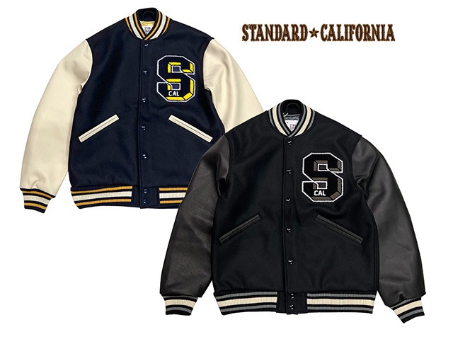 スタンダードカリフォルニア スタジャン 袖レザー チェック裏地 Sサイズ STANDARD CALIFORNIA SD Varsity Jacket Styling - BOOMERANG,Lola